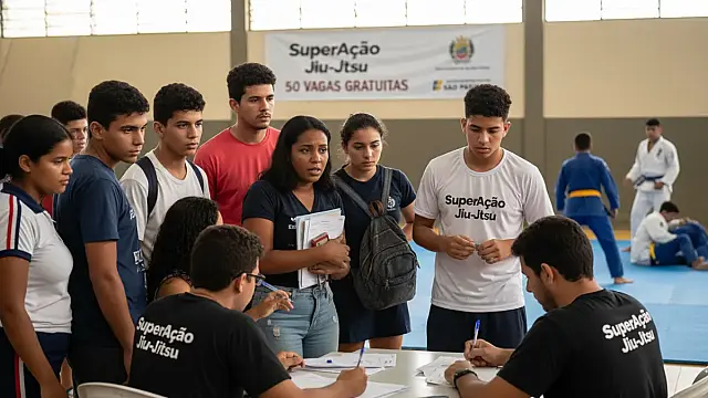 Projeto social em São Vicente oferece aulas gratuitas de artes marciais para adolescentes da rede pública.