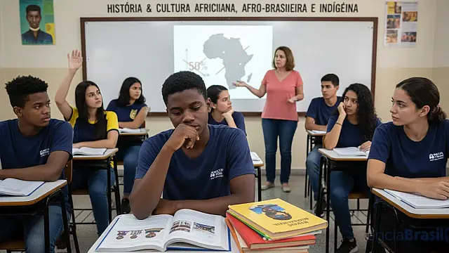 Pesquisa aponta que 50% dos alunos do ensino médio e fundamental não reconhecem debates sobre desigualdade racial em sala de aula.