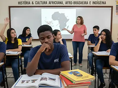 Pesquisa aponta que 50% dos alunos do ensino médio e fundamental não reconhecem debates sobre desigualdade racial em sala de aula.