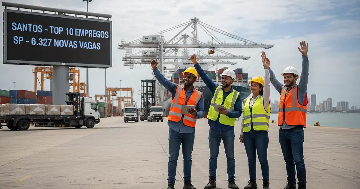 Santos consolida força econômica e entra no Top 10 de geração de empregos em SP