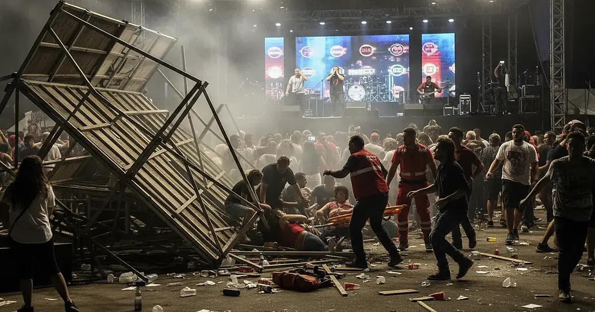 Camarote desaba durante show de Ferrugem em Itabira e deixa feridos