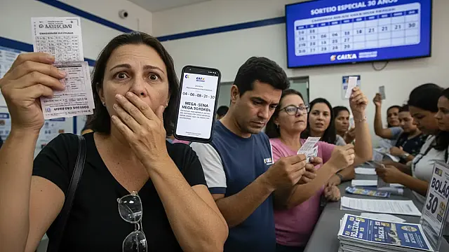 Sorteio da Mega-Sena realizado no Espaço da Sorte em São Paulo; prêmio principal segue acumulado para o próximo domingo.
