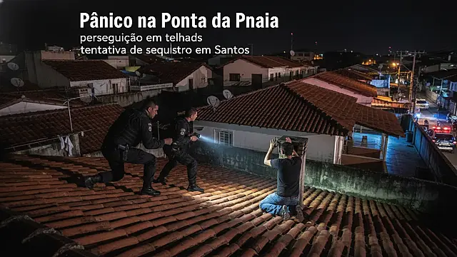 Operação policial mobilizou diversas viaturas na Rua Moema, em Santos, durante a madrugada deste sábado.