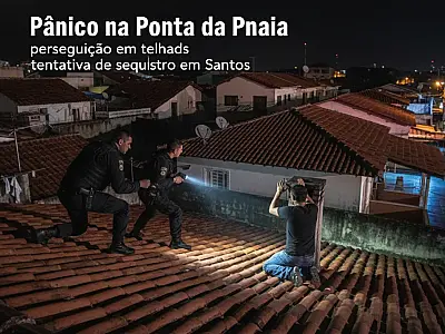 Operação policial mobilizou diversas viaturas na Rua Moema, em Santos, durante a madrugada deste sábado.