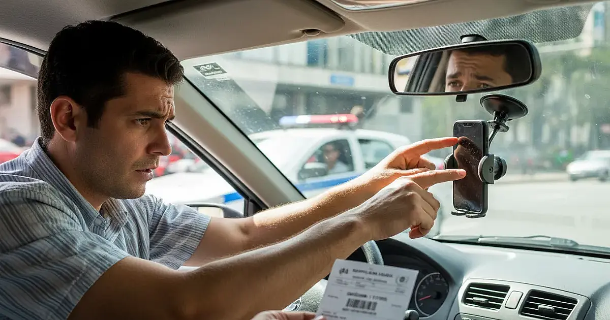 Celular no suporte: a regra de trânsito que pode gerar multa gravíssima e 7 pontos