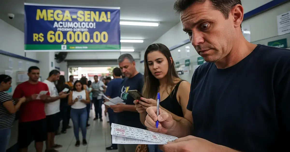 Mega-Sena acumula e prêmio de R$ 60 milhões desafia a sorte; veja como apostar