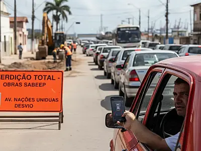 Trecho da Avenida Nações Unidas em São Vicente passará por obras estruturais da Sabesp.