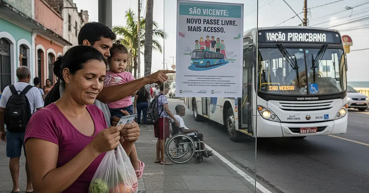 São Vicente quer ampliar passe livre no transporte público; veja quem pode ser beneficiado