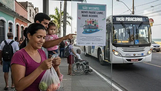 Projeto de lei em São Vicente prevê gratuidade para novos grupos no transporte municipal.