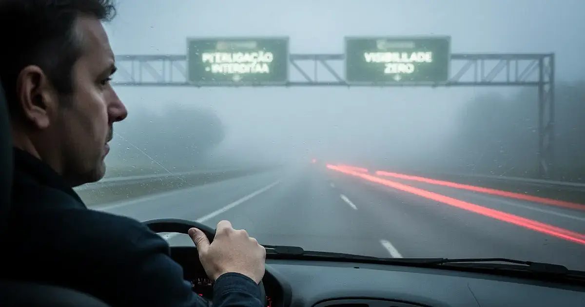 Alerta na Serra do Mar: Interdição e neblina complicam tráfego para o litoral