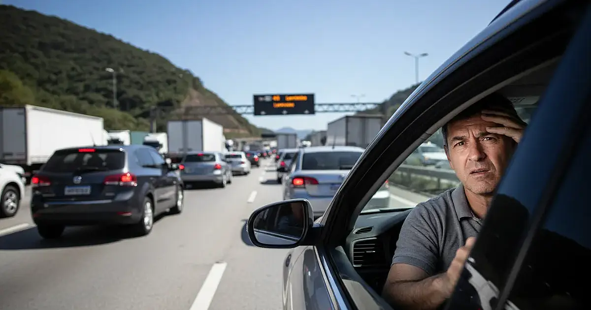 Trânsito trava Sistema Anchieta-Imigrantes nesta terça e surpreende motoristas