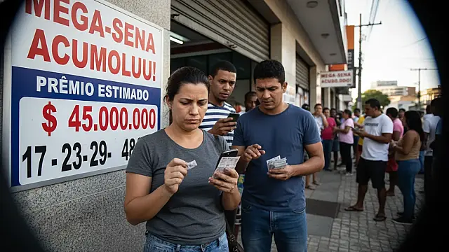 O sorteio da Mega-Sena acumulada pode pagar R$ 45 milhões no próximo sábado.