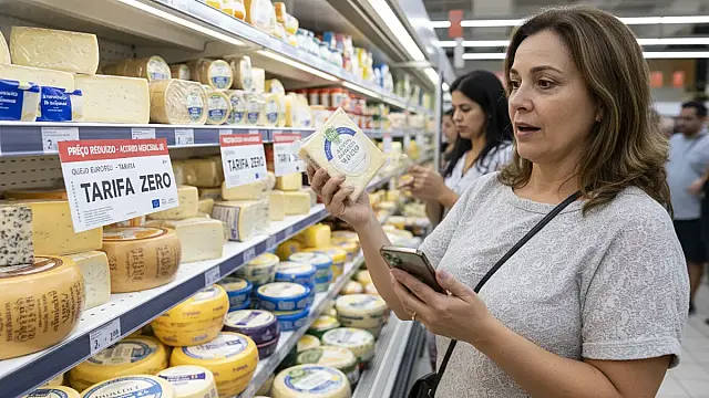 Queijos europeus e carnes brasileiras têm novas tarifas com acordo Mercosul-UE.