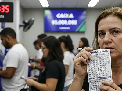 Apostas para a Mega-Sena de R$ 65 milhões podem ser feitas até as 20h deste sábado.