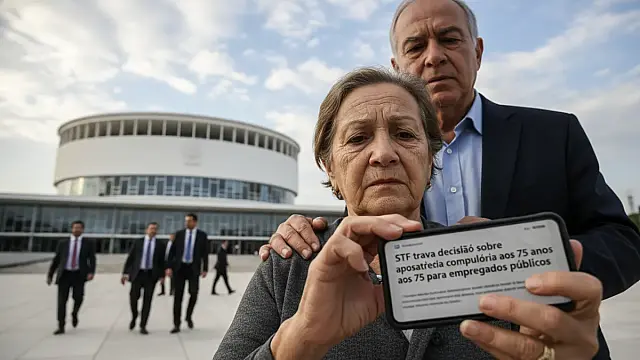 Ministros do STF debatem a validade da aposentadoria compulsória aos 75 anos para o funcionalismo público.