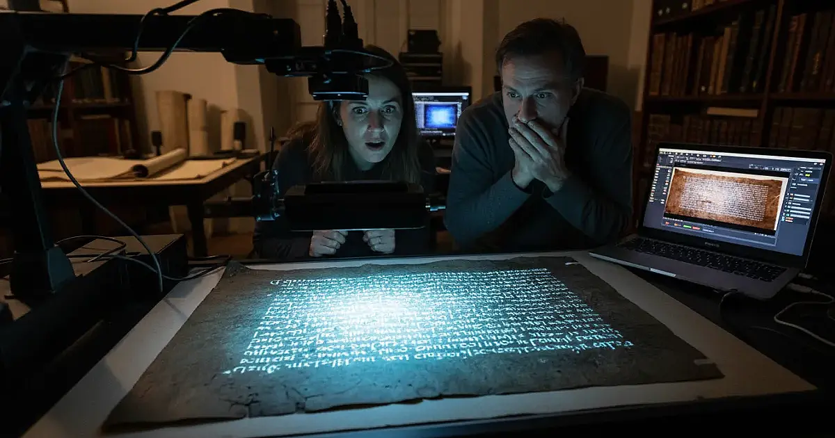 Tecnologia de luz 'fantasma' revela segredos bíblicos de 1.500 anos escondidos em pergaminhos