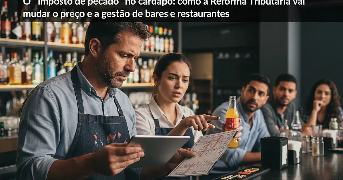 O 'imposto do pecado' no cardápio: como a Reforma Tributária vai mudar o preço e a gestão de bares e restaurantes