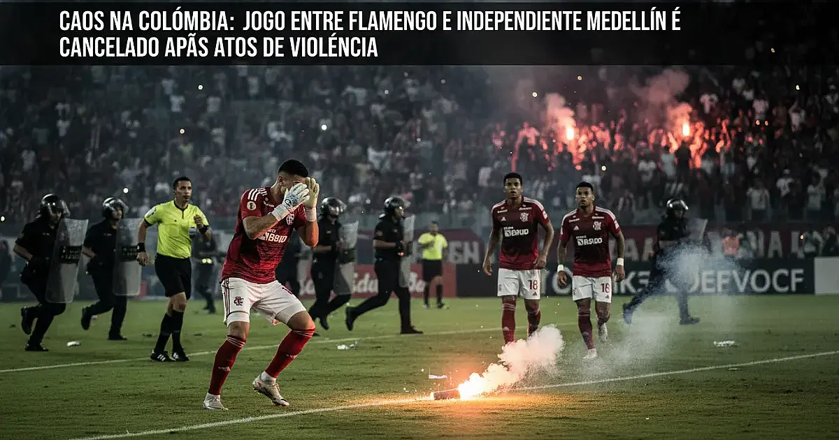 Caos na Colômbia: Jogo entre Flamengo e Independiente Medellín é cancelado após atos de violência