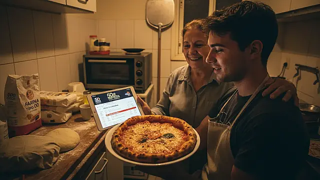 Eduardo Casabona e sua mãe, Doris: a parceria que deu origem a uma pizzaria premiada internacionalmente.