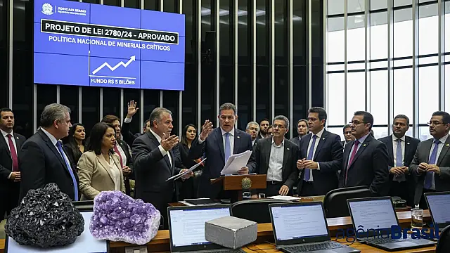 Câmara dos Deputados aprova marco legal para exploração de minerais estratégicos no Brasil.