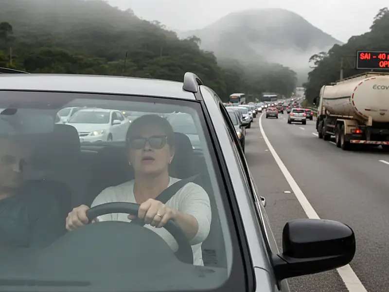 Feriado de 1º de maio: congestionamento para o Litoral de SP já supera 40 km de filas