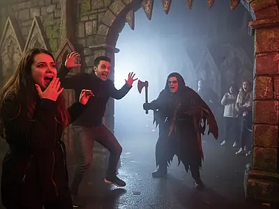 Fachada imponente do novo Castelo do Terror, atração inédita no Parque Capivari, em Campos do Jordão.