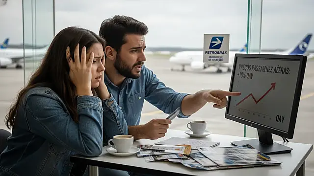 Aumento do combustível de aviação reflete a alta do petróleo Brent no mercado internacional devido a conflitos geopolíticos.