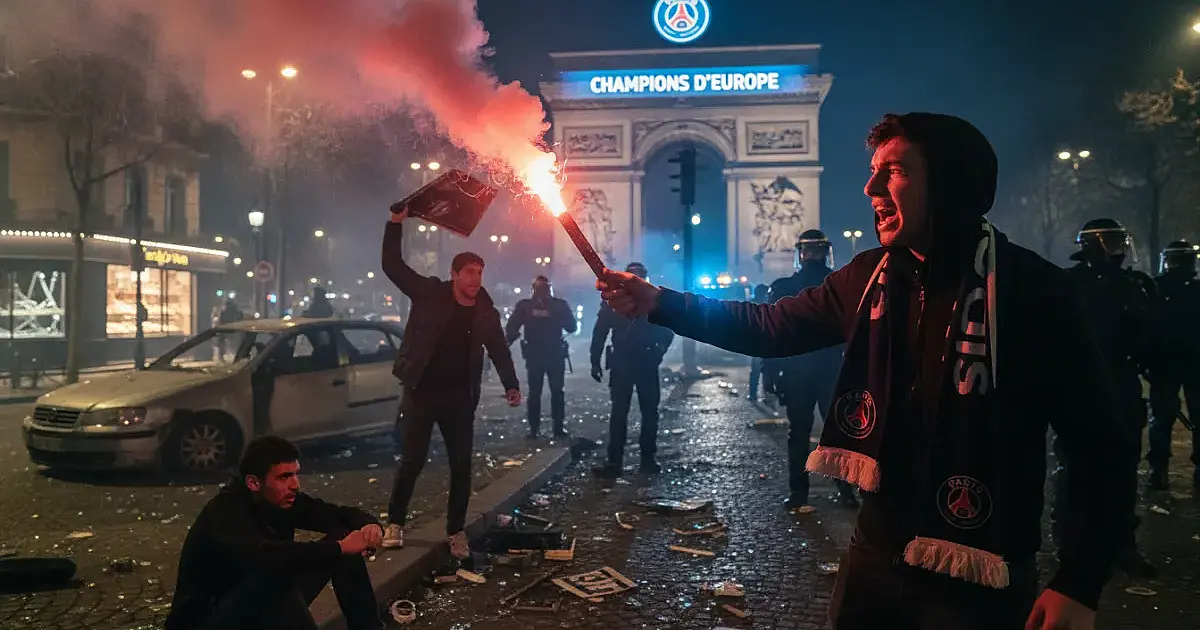 PSG conquista a Europa, mas festa em Paris termina com mais de 400 detidos e forte esquema de segurança
