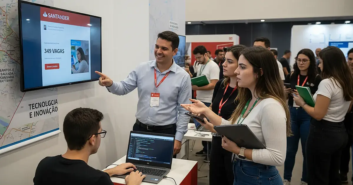 Santander abre mais de 340 vagas de emprego; veja cargos e como se inscrever em Santos e região