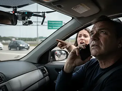 Drones de alta tecnologia monitoram o tráfego no Contorno Sul da Rodovia dos Tamoios.