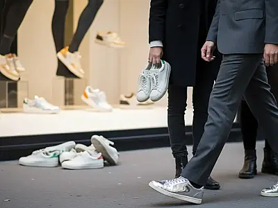 Modelos metálicos e couro com aspecto vintage dominam o street style em Paris e Milão.