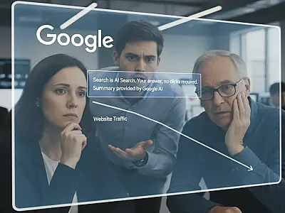 A nova interface de busca do Google prioriza resumos gerados por inteligência artificial em vez dos tradicionais links de sites.