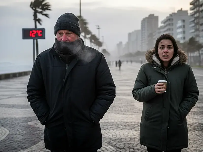 Frio em Santos: Termômetros marcam 12°C e nova frente fria deve atingir a região nos próximos dias