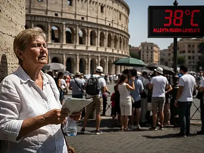Turistas e moradores enfrentam calor intenso em Roma durante alerta vermelho emitido pelo governo italiano.