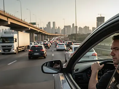 Tráfego intenso marca a manhã de segunda-feira no Sistema Anchieta-Imigrantes, sentido capital paulista.