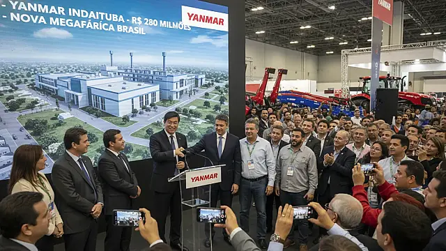 O investimento de R$ 280 milhões da Yanmar visa transformar o Brasil em seu principal polo de produção na América Latina.