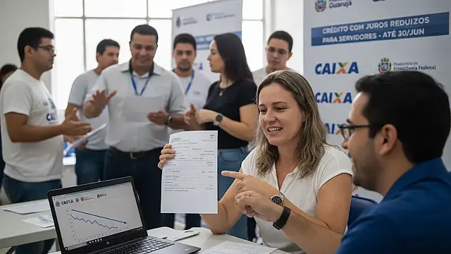 Servidores públicos de Guarujá contam com condições especiais de crédito na Caixa até o fim de junho.