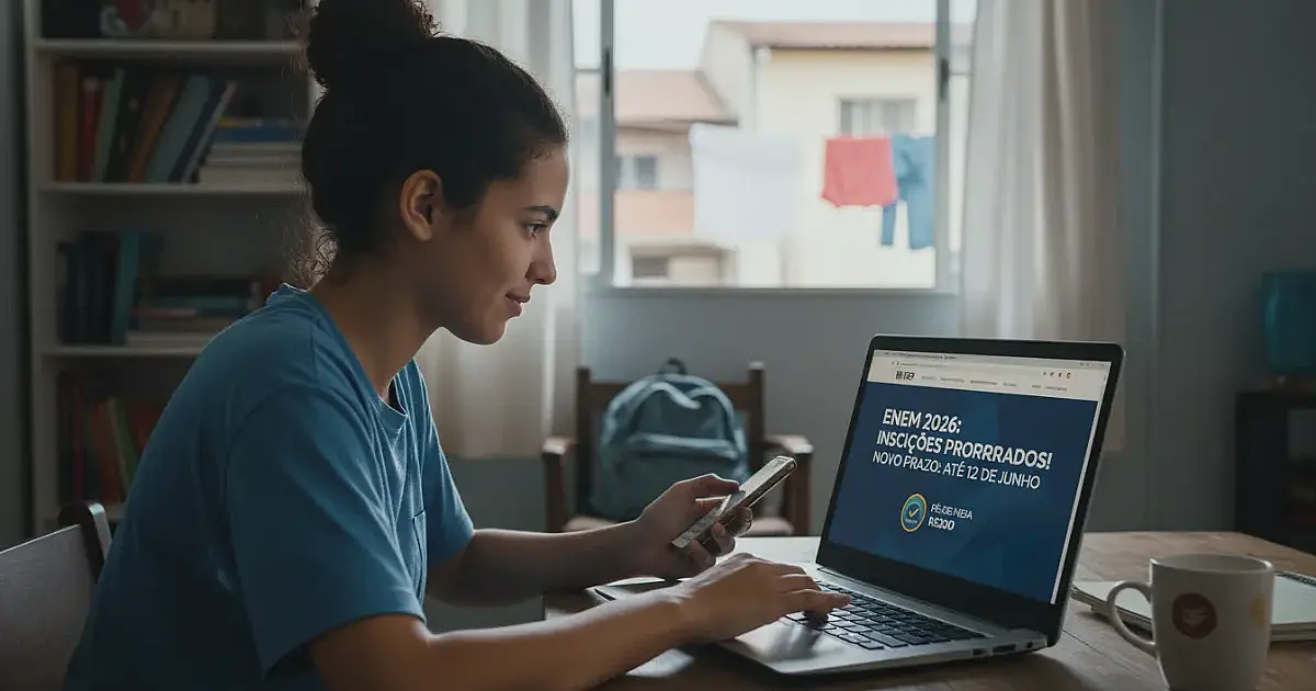 Enem 2026: Inscrições são prorrogadas e candidatos ganham mais uma semana de prazo