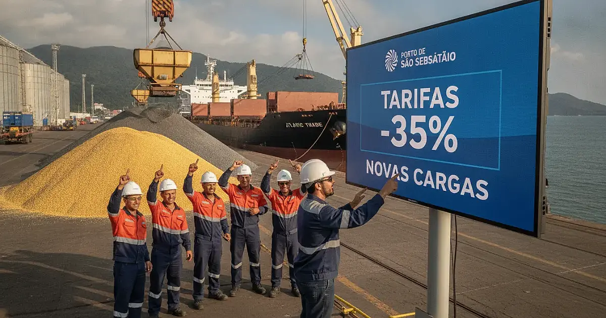 Porto de São Sebastião reduz tarifas em 35% para atrair novas cargas e diversificar mercado