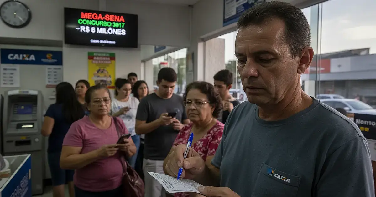Mega-Sena acumulada: concurso 3.017 sorteia R$ 8 milhões nesta quinta; veja como apostar