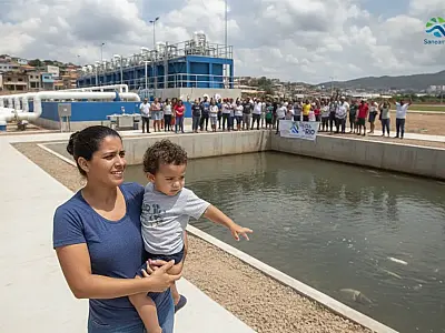 A Estação de Tratamento de Esgoto Queimados ocupa 38,4 mil m² e protege a bacia do Rio Guandu.
