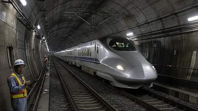O Túnel Seikan conecta as ilhas de Honshu e Hokkaido, permitindo a passagem do trem-bala japonês sob o oceano.