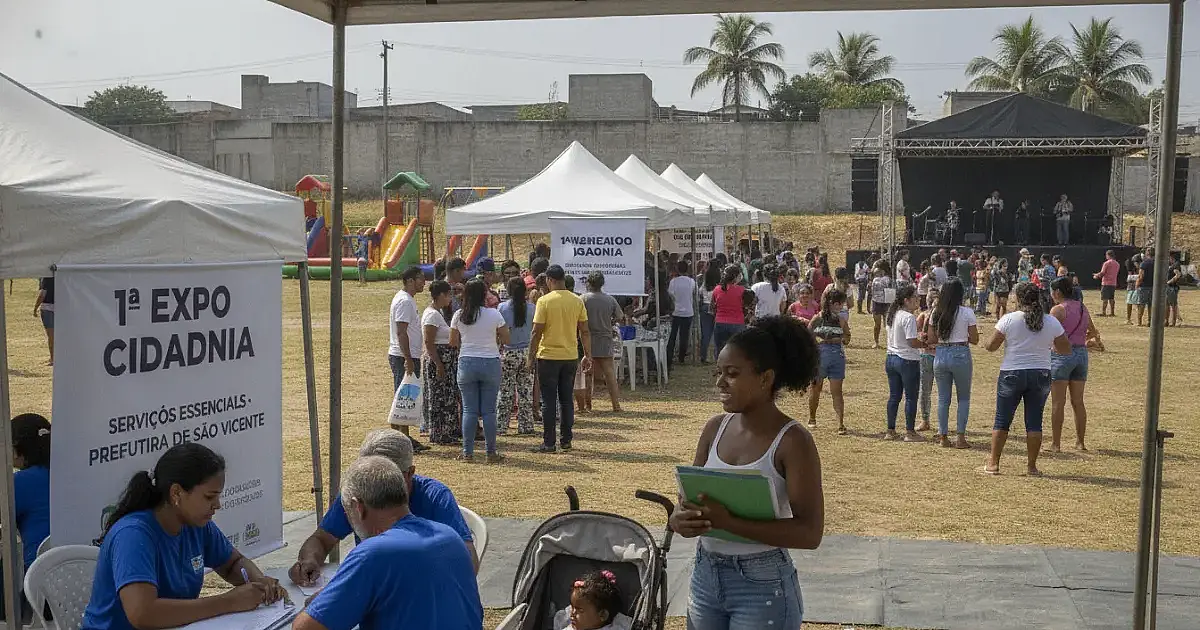 São Vicente promove 1ª Expo Cidadania com shows gratuitos e serviços essenciais no Tancredo Neves