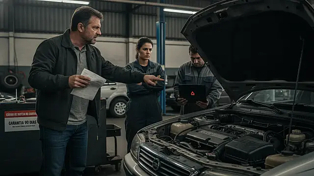Motorista deve exigir ordem de serviço para garantir reparo gratuito em caso de defeito recorrente.