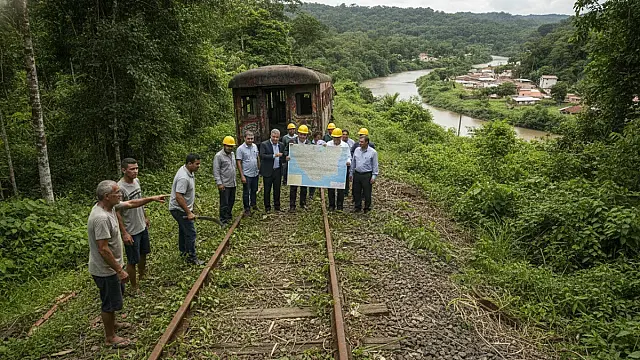 Trilhos históricos na Baixada Santista que podem integrar a nova rota turística estadual.