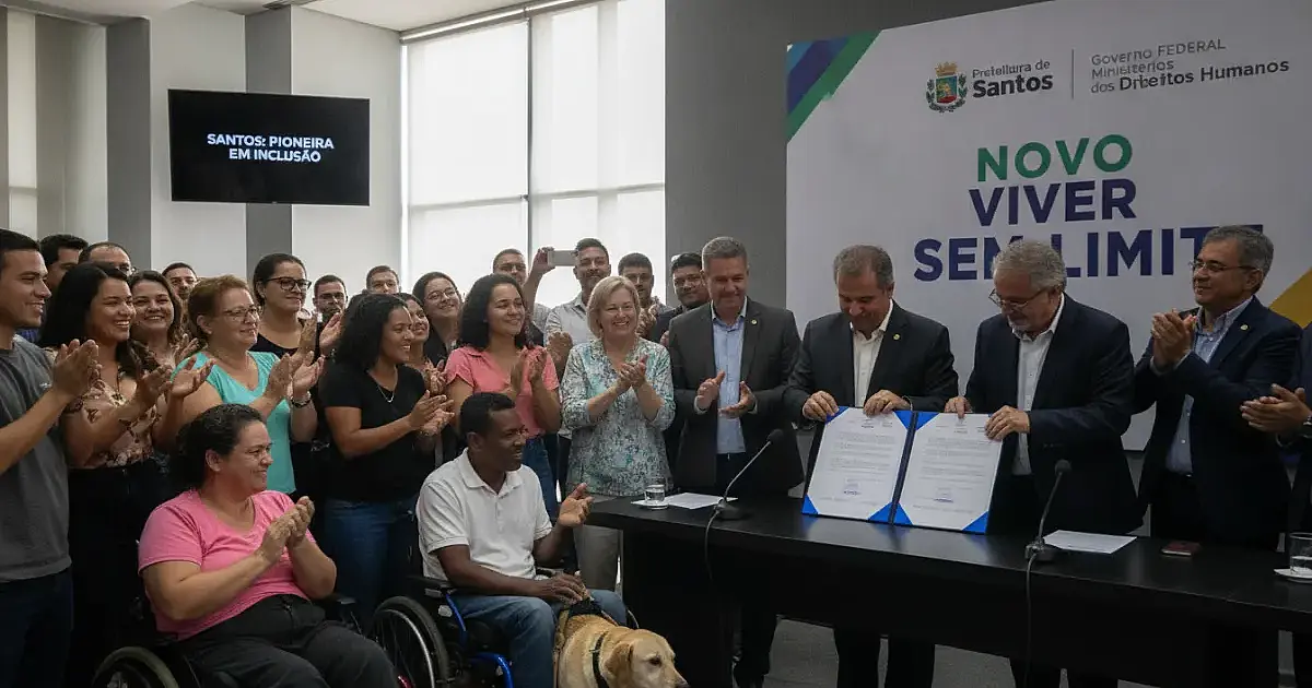 Santos sai na frente e é a primeira do litoral a aderir ao plano nacional para pessoas com deficiência