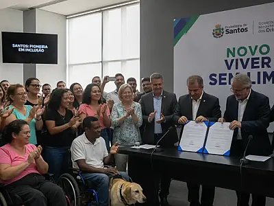 Santos reforça compromisso com a acessibilidade ao aderir a plano federal inédito na região.