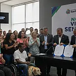Santos sai na frente e é a primeira do litoral a aderir ao plano nacional para pessoas com deficiência