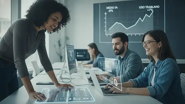 Uso de inteligência artificial no trabalho cresceu de 17% para 24% em um ano no Brasil.