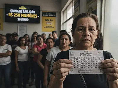 Apostas para a Quina de São João podem ser feitas em lotéricas ou canais digitais até o dia do sorteio.